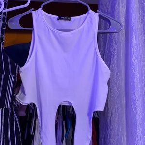 white crop top